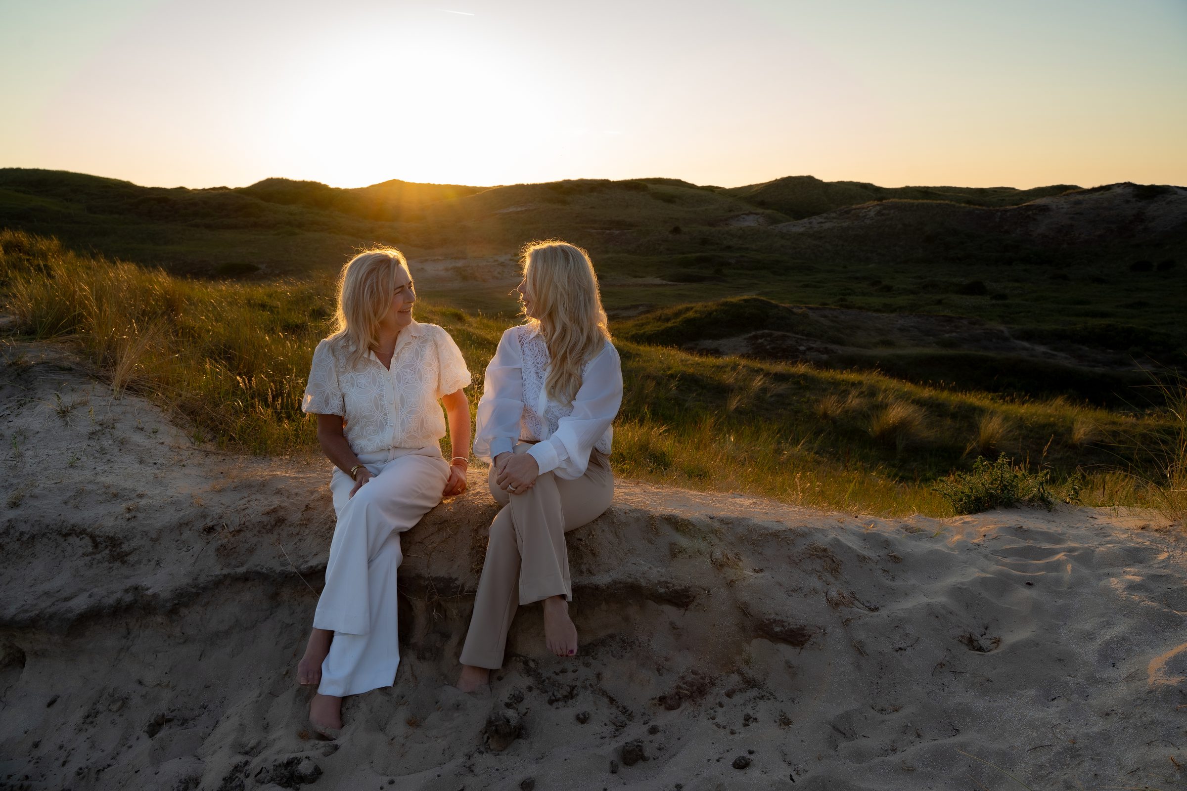 Zonsondergang in de duinen
